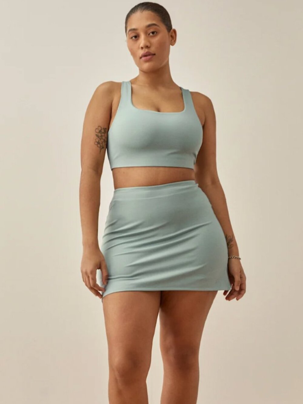 Reformation Ecomove Set (Gwen Bra + Riley Skirt)